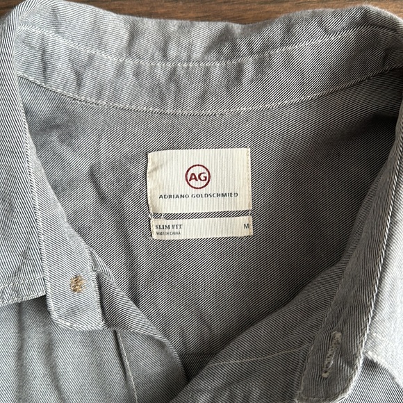 AG Adriano Goldschmidt shirt Men’s Medium Slim Fit - Picture 8 of 8